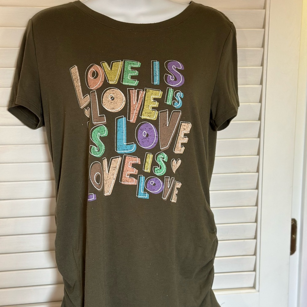 Sonoma Olive Green Love Graphic Tee